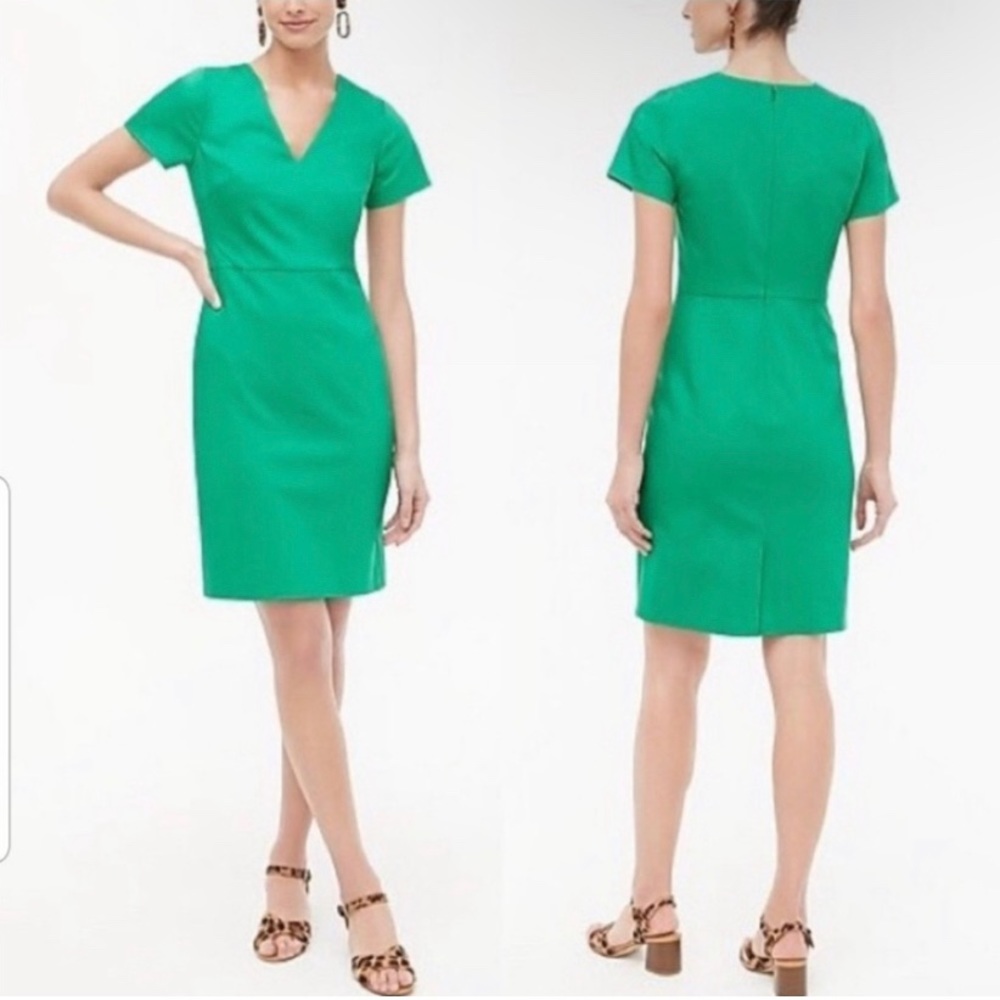 New J. Crew V Neck Cap Sleeve Dress Size 4